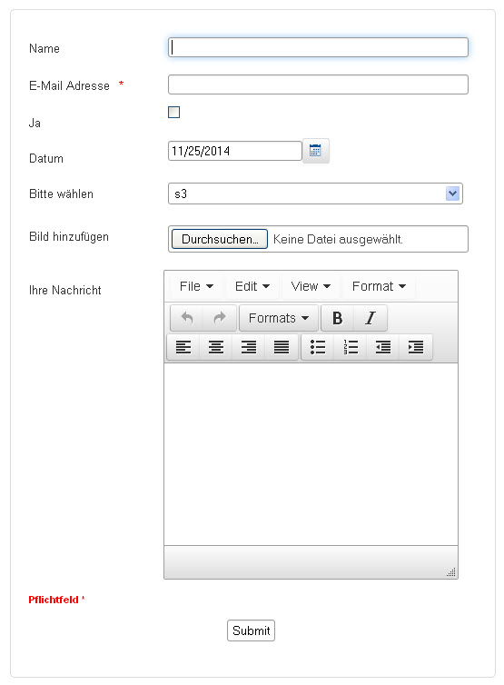 Default Visforms Layout Default Visforms Layout