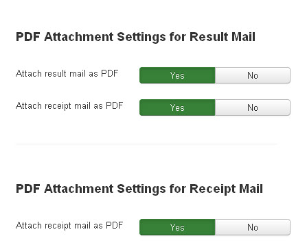 PDF Attachment Options