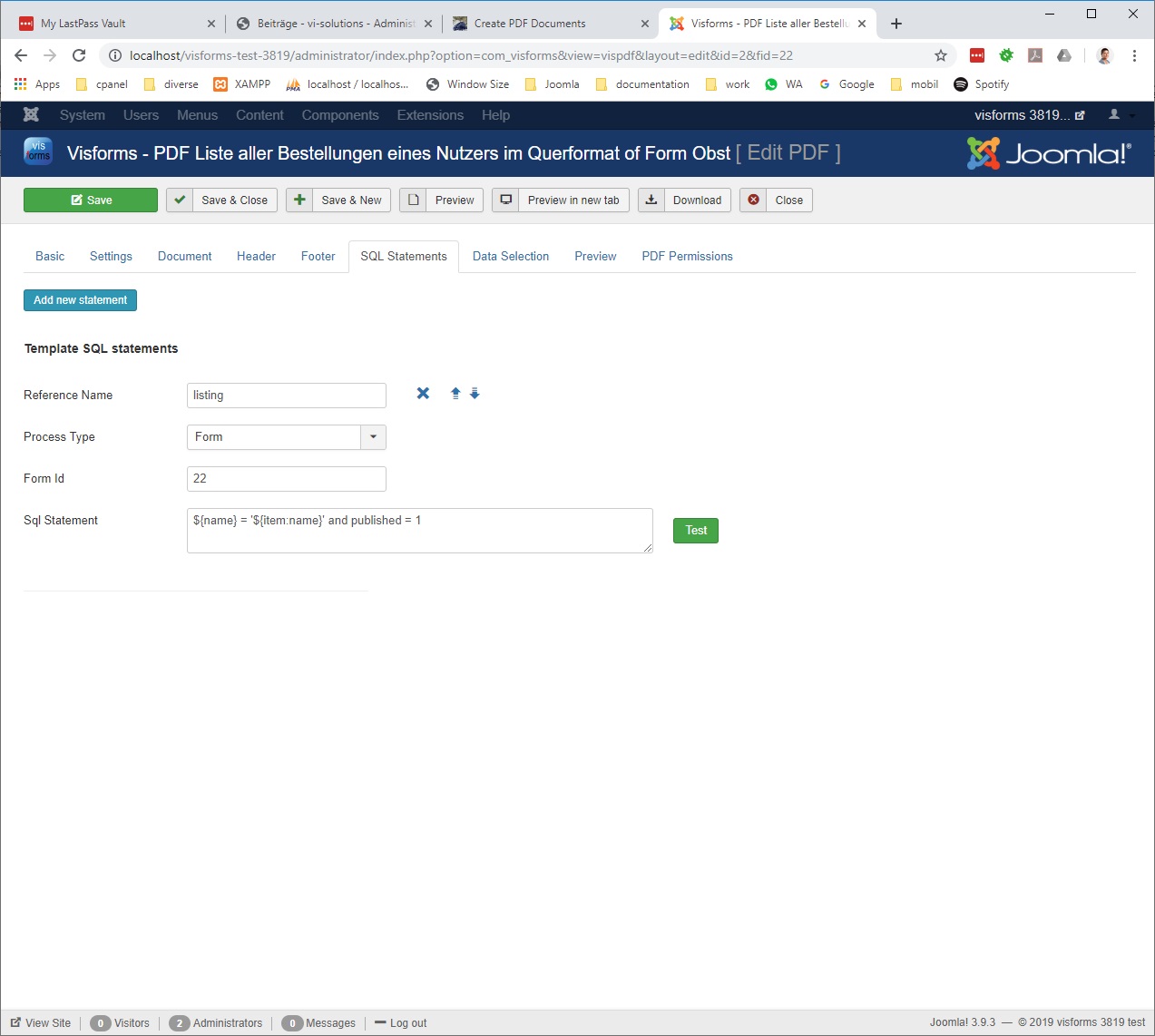 PDF sql statements