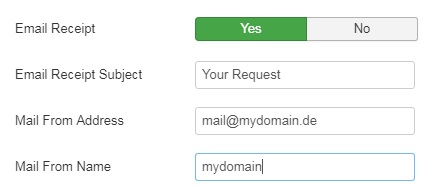 Recipient mail options