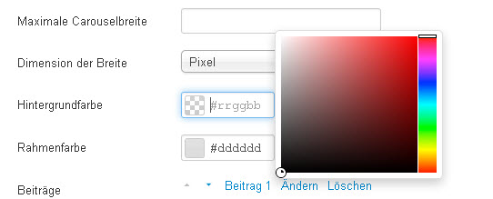 Use a Colorpickers Use Color Picker in Module Viscarousel