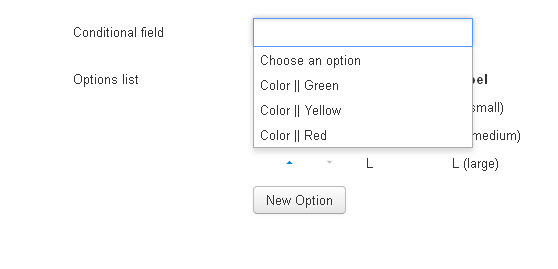 Choose options for conditional display